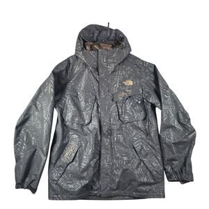 The North Face Cryptic Jacket L Gore-Tex RECCO Skeleton Crow Print Vintage RARE